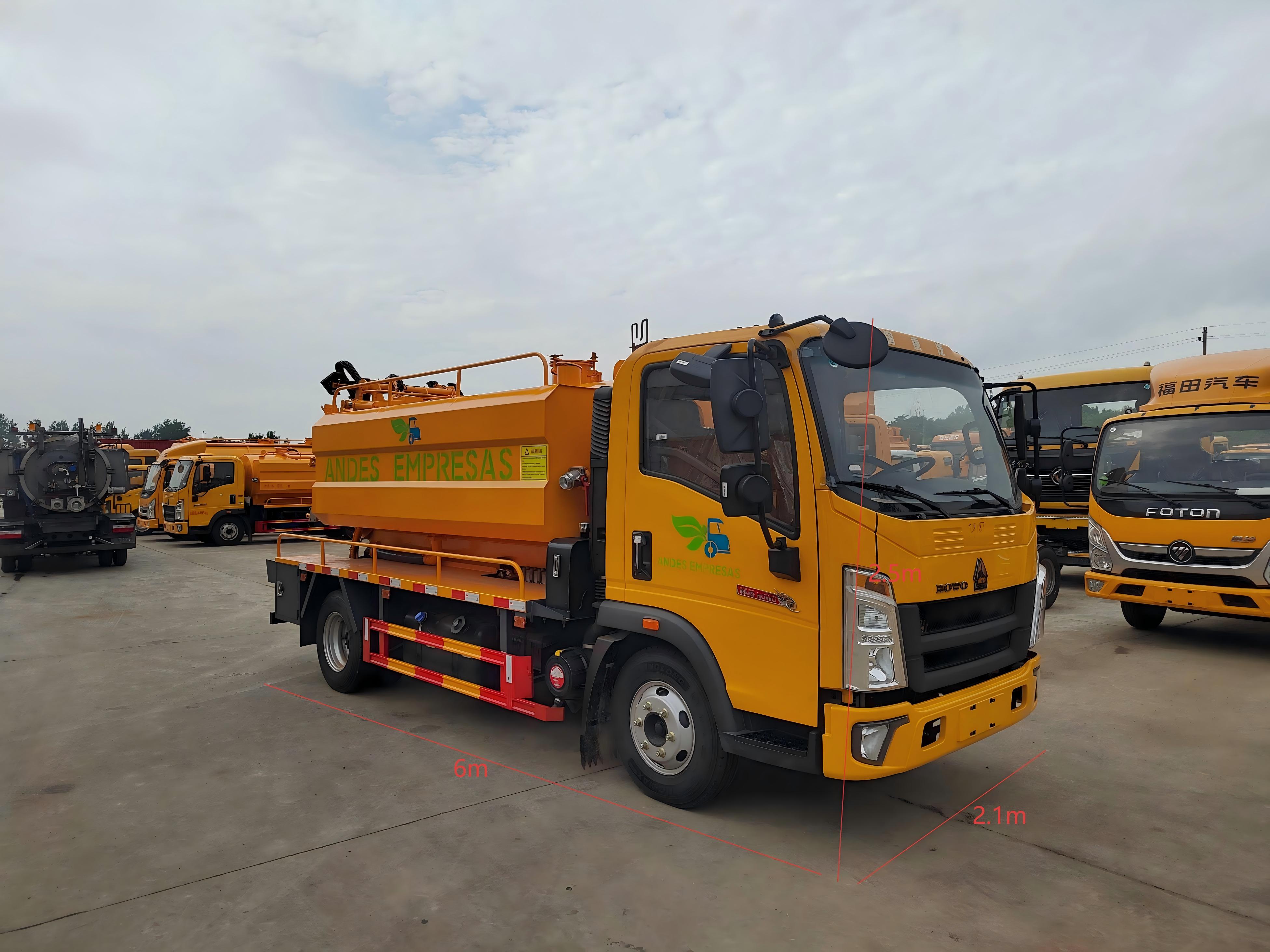 10000 Liters Sewage Vacuum Jetting Truck